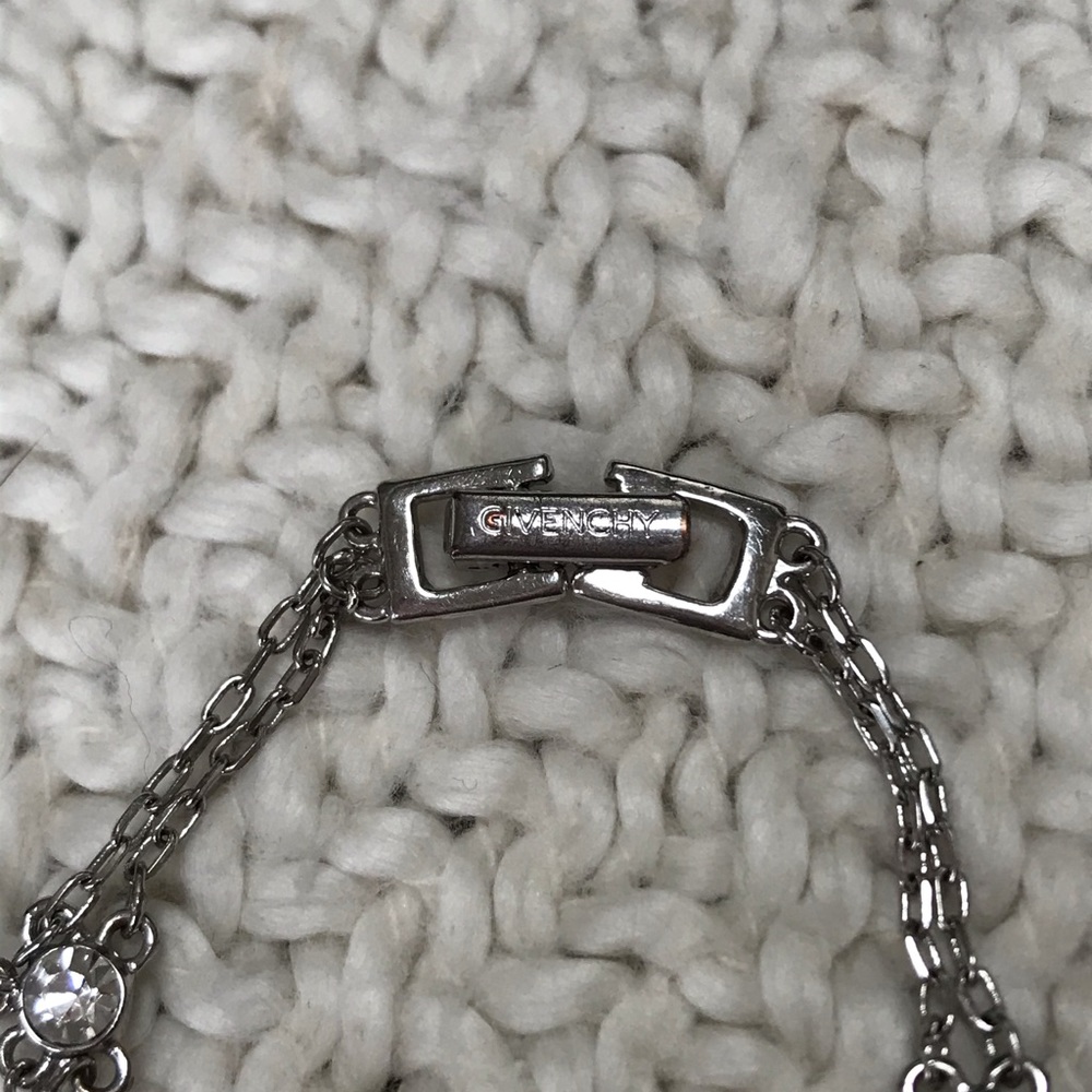 GIVENCHY Silver Tone Bracelet,Pink,Clear Crystals - Picture 2 of 5